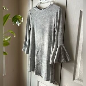 Bell Sleeve Grey Dress